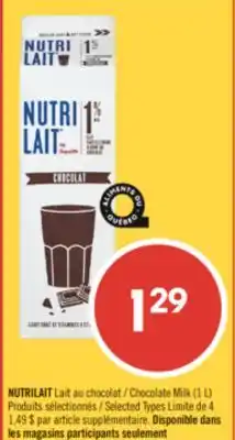 Pharmaprix NUTRILAIT Chocolate Milk (1 L) offer