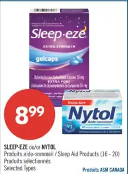 Pharmaprix SLEEP-EZE or NYTOL Sleep Aid Products (16 - 20) offer