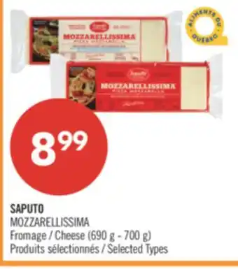 Pharmaprix SAPUTO MOZZARELLISSIMA Cheese offer