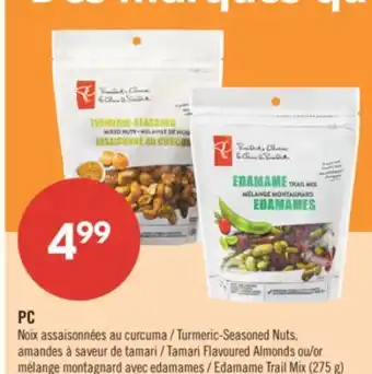 Pharmaprix Turmeric-Seasoned Nuts, Tamari Flavoured Almonds or Edamame Trail Mix offer