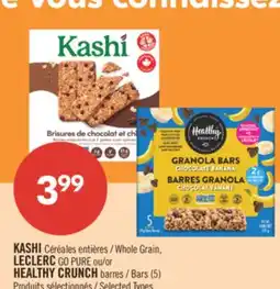 Pharmaprix KASHI Whole Grain, LECLERC GO PURE or HEALTHY CRUNCH Bars (5) offer