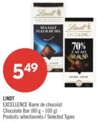 Pharmaprix EXCELLENCE Chocolate Bar offer