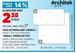 BMR TUILE DE PORCELAINE NEBULA offer