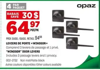 BMR LEVIERS DE PORTE WINDSOR offer