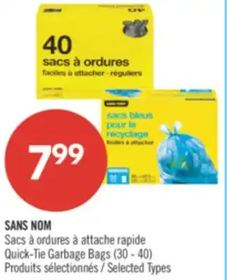 Pharmaprix NO NAME Quick-Tie Garbage Bags (30 - 40) offer