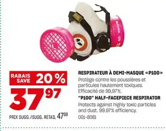 BMR RESPIRATEUR À DEMI-MASQUE P100 offer