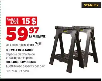 BMR CHEVALETS PLIANTS offer