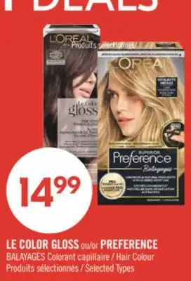 Pharmaprix LE COLOR GLOSS or PREFERENCE Hair Colour offer