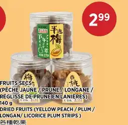 Kim Phat DRIED FRUITS (YELLOW PEACH / PLUM / LONGAN/ LICORICE PLUM STRIPS ) offer