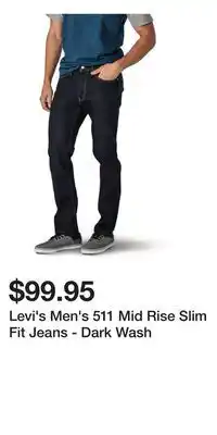 Mark's Levi's Men's 511 Mid Rise Slim Fit Jeans - Dark Wash offer