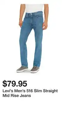 Mark's Levi's Men's 516 Slim Straight Mid Rise Jeans offer