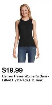 Mark's Denver Hayes Women's Semi-Fitted High Neck Rib Tank offer