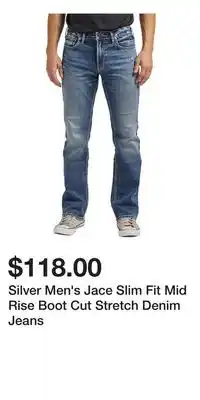 Mark's Silver Men's Jace Slim Fit Mid Rise Boot Cut Stretch Denim Jeans offer