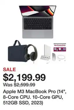 TSC Stores Apple M3 MacBook Pro (14, 8-Core CPU. 10-Core GPU, 512GB SSD, 2023) offer