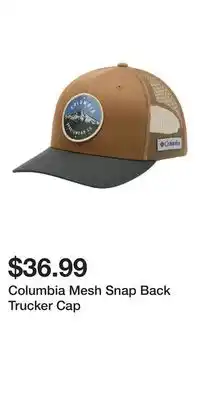 Mark's Columbia Mesh Snap Back Trucker Cap offer