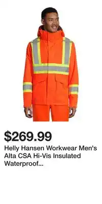 Mark's Helly Hansen Workwear Men's Alta CSA Hi-Vis Insulated Waterproof Winter Parka offer