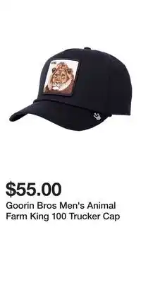 Mark's Goorin Bros Men's Animal Farm King 100 Trucker Cap offer