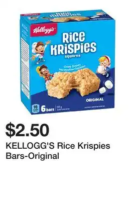 Dollarama KELLOGG'S Rice Krispies Bars-Original offer