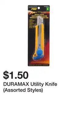 Dollarama DURAMAX Utility Knife (Assorted Styles) offer