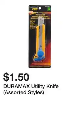 Dollarama DURAMAX Utility Knife (Assorted Styles) offer