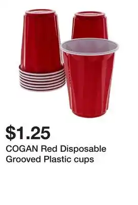 Dollarama COGAN Red Disposable Grooved Plastic cups offer