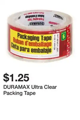 Dollarama DURAMAX Ultra Clear Packing Tape offer