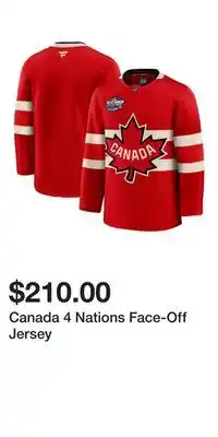 Sport Chek Canada 4 Nations Face-Off Jersey offer