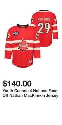 Sport Chek Youth Canada 4 Nations Face-Off Nathan MacKinnon Jersey offer