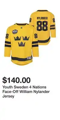 Sport Chek Youth Sweden 4 Nations Face-Off William Nylander Jersey offer