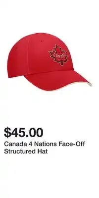 Sport Chek Canada 4 Nations Face-Off Structured Hat offer