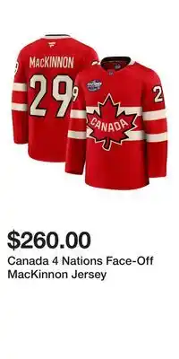 Sport Chek Canada 4 Nations Face-Off MacKinnon Jersey offer