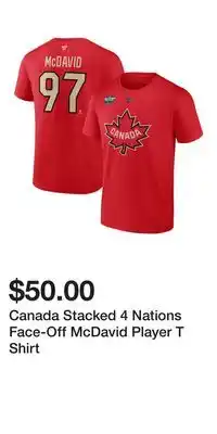 Sport Chek Canada Stacked 4 Nations Face-Off McDavid Player T Shirt offer