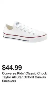 Sport Chek Converse Kids' Classic Chuck Taylor All Star Oxford Canvas Sneakers offer