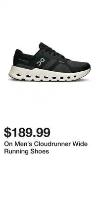 Sport Chek On Men's Cloudrunner Wide Running Shoes offer