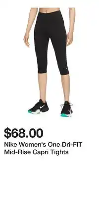 Sport Chek Nike Women's One Dri-FIT Mid-Rise Capri Tights offer