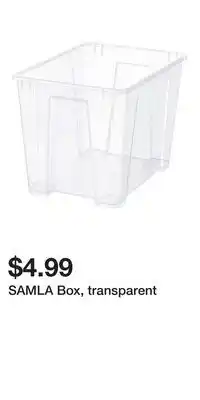 IKEA SAMLA Box, transparent offer