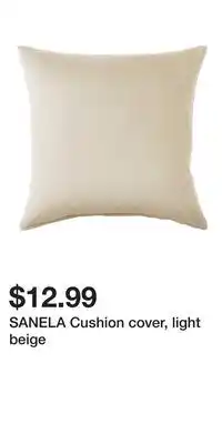 IKEA SANELA Cushion cover, light beige offer