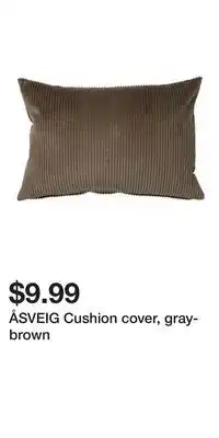 IKEA ÅSVEIG Cushion cover, gray-brown offer