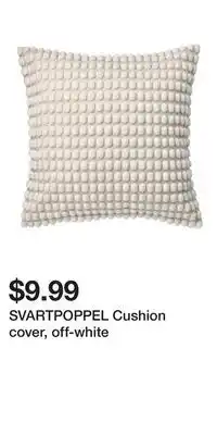 IKEA SVARTPOPPEL Cushion cover, off-white offer