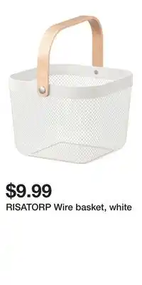 IKEA RISATORP Wire basket, white offer