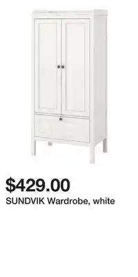 IKEA SUNDVIK Wardrobe, white offer