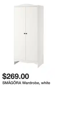 IKEA SMÅGÖRA Wardrobe, white offer