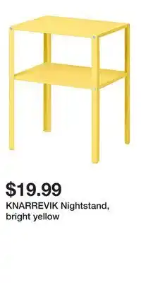 IKEA KNARREVIK Nightstand, bright yellow offer