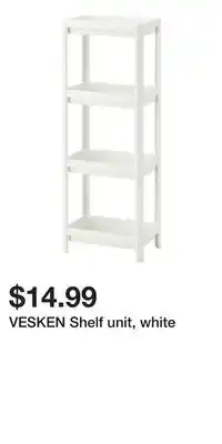 IKEA VESKEN Shelf unit, white offer