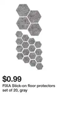 IKEA FIXA Stick-on floor protectors set of 20, gray offer