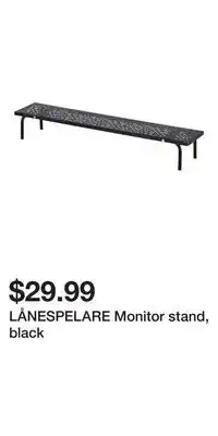 IKEA LÅNESPELARE Monitor stand, black offer