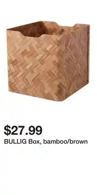 IKEA BULLIG Box, bamboo/brown offer