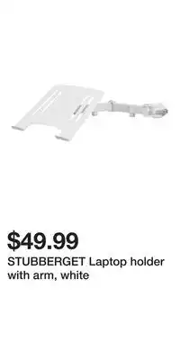 IKEA STUBBERGET Laptop holder with arm, white offer