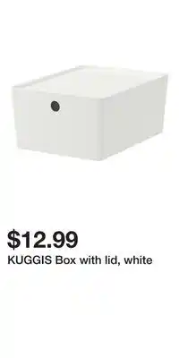 IKEA KUGGIS Box with lid, white offer