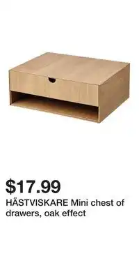 IKEA HÄSTVISKARE Mini chest of drawers, oak effect offer